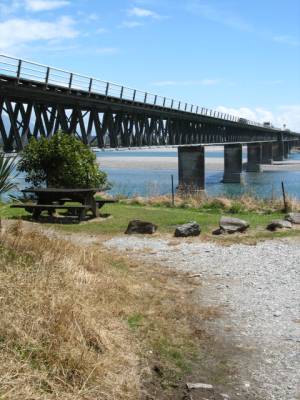 Bridge, Haast River, New Zealand